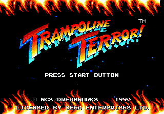 Trampoline Terror! Title Screen